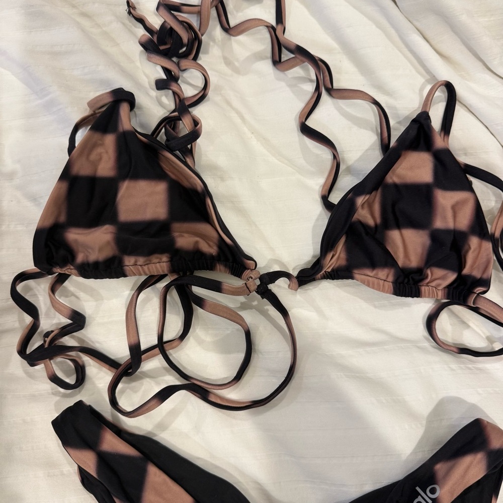Frankie's Bikinis alo Checkered Wrap Bikini - Picture 4 of 6